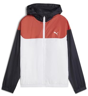 PUMA Mesh Lined Windbreaker, Coupe-vent Mixte Enfant, PUMA White, 152
