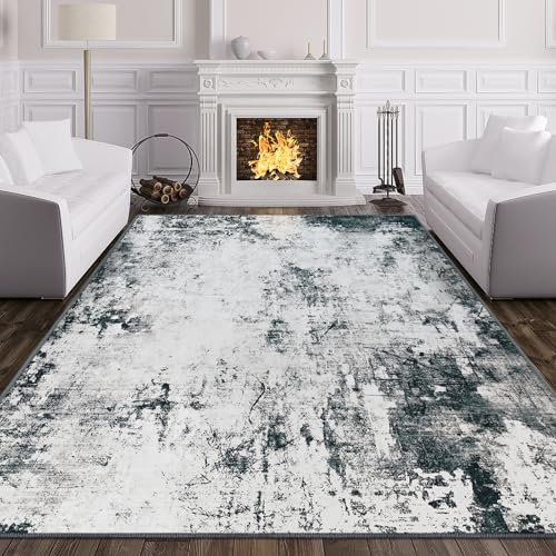 KIRFEIHT Area Rugs 200 x 300cm Large Washable Rugs - Living Room Non Slip Rugs - Soft Faux Short Pile Carpet Rug for Office Bedroom Dining Room
