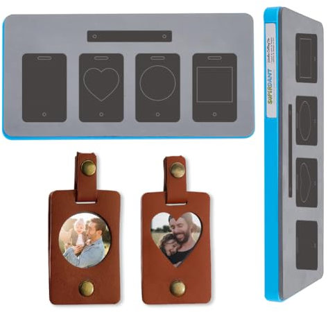 SUPERDANT Cuir Fustella Portachiavi Photo Porte-Clés Porte-Clés Organisateur Die Cutter Porte-Clés en Bois Découpes Clé Suspendue Pendentif DIY Art Artisanat