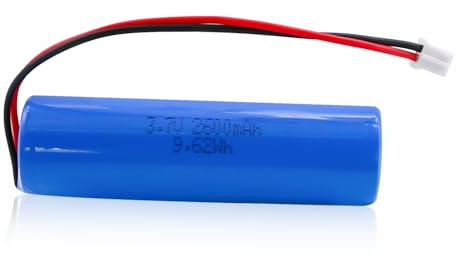Batteria ricaricabile agli ioni di litio da 3,7 V, 2600 mAh, con connettore PH2.0/2P per prodotti elettronici fai da te, giocattoli, illuminazione, dispositivi Bluetooth