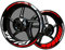 Adesivi riflettenti in vinile per bordo di cerchi da moto, adesivi kit per Yama&ha YZF R1, strisce cerchione moto completo per 2 ruote cerchi da 17 (oro opaco)