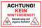 Achtung Kein Winterdienst Schild 20x30cm wetterfestes Schild Alu/Dipond Vorsicht