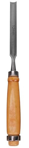 Scalpello da Tornio Per Legno 12MM Scalpelli per Legno Professionale Lama Ad Arco Interno Medio Sgorbia Per Mandrino in Acciaio Tornitura del Legno per Falegnameria Strumento Resistente