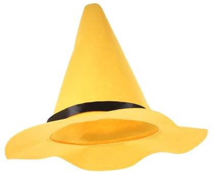 SHOWERORO Cosplay Hut Frauen Halloween Cosplay Hut Gelb Filz Zarte Party Liefert Decor