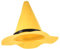 SHOWERORO Cosplay Hut Frauen Halloween Cosplay Hut Gelb Filz Zarte Party Liefert Decor