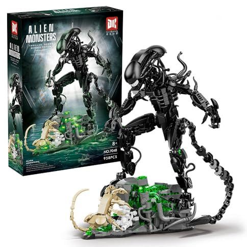 Xenomo Model Building Block Set, 958Pcs DIY Alien Monsters Model Building Kit Xenomo Construction Toy Gifts for Adults and Teenager