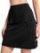 Bezioner Hosenrock Damen Skort Knielanger Tennisrock mit 4 Taschen Innenshorts Hoher Taille Golfrock Sportrock mit Verstellbares Zugband Schwarz M