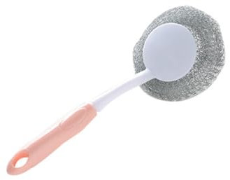 YOSADIER 3stücke Edelstahlschwämme Mit Langem Griff Metall-scheuerschwämme Für Topfreinigung Bürste Zum Abspülen Und Wiederverwenden Für Backformen Grills Und Pfannen