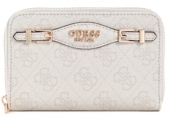 GUESS Katya SLG Medium Zip Around Wallet M White Logo