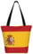RAIZHE Bolsa de la compra con la bandera de España para mujer, tela de poliéster resistente al desgarro, duradera, ligera, gran capacidad, adecuada para ir de compras y viajar, Black, Talla única