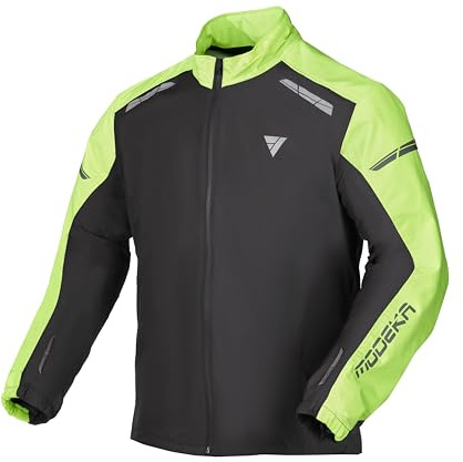 Modeka Hydroflex Damen Motorrad Regenjacke, schwarz/neon, 46