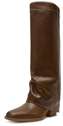Steve Madden Women's Winnick Fashion Boot, Olive Leather, 8 UK