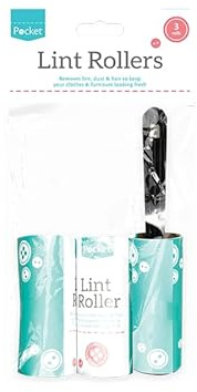 Lint Rollers 3-Pack Extra Sticky Pet Hair Remover for Clothes, Furniture, and Car