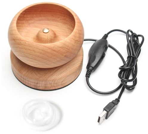 Electric Bead Spinner Wood Speed & Direction Adjustable Bead Maker Bracelet Clay Beading Spinner with Needles, Threader & Bowl for Jewelry Making