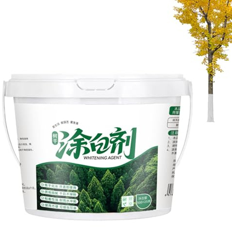 GkgWuxf Tree White Paint | 525ml Bark Whitewash Protective Agent,Tree White Paint Agent,for Outdoor Fence Garden Farm Forestry Yard Greenhouse
