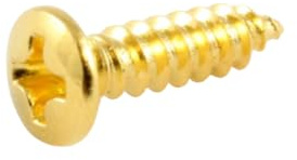 'Allparts GS 0001 002' PG Screws 20x Replacement and Small Parts for Electric Guitar Gold