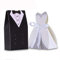Cisixin 100 Pezzi Bomboniere portaconfetti per Matrimonio - 50 pz Sposo + 50 pz Sposa (con nastrino) Carta di Bomboniera