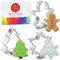 Formine per Biscotti Stampi a tema natalizio/festivo 3-Pz., Prodotto negli Stati Uniti by Ann Clark, Omino di pan di zenzero, fiocco di neve, albero di Natale