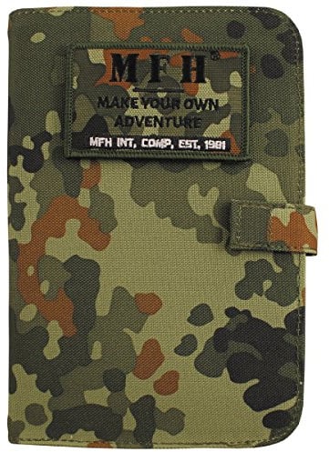 MFH Terminplaner A6 Organizer Ringbuchhalterung Memobuch Timer (Flecktarn)