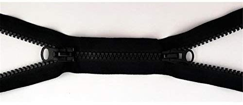 Jajasio 2 Wege Reißverschluss 80cm lang, 8mm Kunststoff Zweiwege Farbe: schwarz