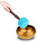 Tibétain Bol Chanteur Attaquant Maillet Fabriqué À La Main En Bois Dur Feutre Maillet Bâton Bouddhisme Attachement(Bleu clair) Buddhist Supplies
