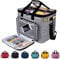 Hoshin Knitting Bag for Yarn Storage, Portable Crochet Tote Bag Yarn Organizer for Crochet Patterns and Hooks, Needles, Skeins of Yarn-Enjoy Knitting/Crocheting Anywhere(Gray)