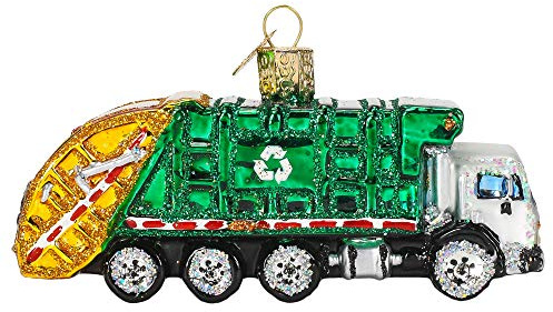 Old World Christmas Ornamente Müllwagen Glas geblasene Ornamente für Weihnachtsbaum