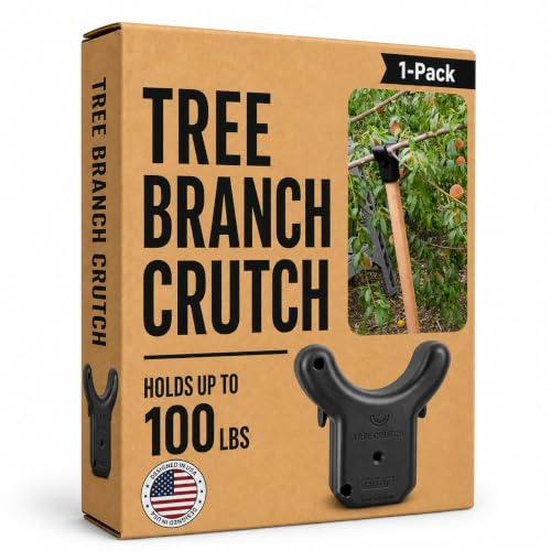 Tree Crutch - Durable Support for Fruit Tree Branches - Prevents Breakage from Heavy Fruit or Snow - Fits 2x2 Lumber, T-Bar, Stakes & More (1-Pack)