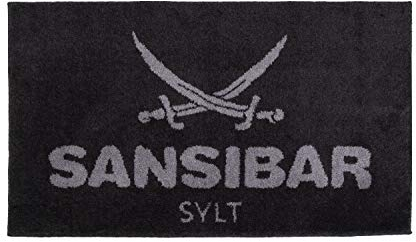 Sansibar Badematte ca.60x100 cm Badteppich Badvorleger Anthrazit/Silber