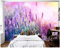 ZZXIAO Lavendel Blume 3D Wallpaper Wohnzimmer Sofa TV Wand Schlafzimmer Küche Tapete Home Decor Restaurant wandpapier fototapete 3d effekt tapete Wohnzimmer Schlafzimmer Hintergrundbild-300cm×210cm