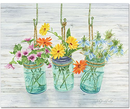 CounterArt 'Flowering Herbs' Glass Cutting Board, 15 x 12