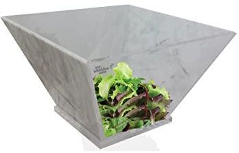 Acrylic Salad Bowl Large Food Service Bowl (White Marble)