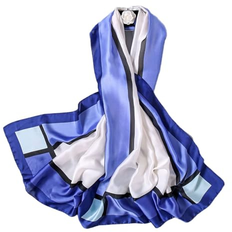 FAIRYGATE Schal Damen Große Seidentücher Damen Schal Edles Seidentuch Haare Groß Lang Halstuch Pashmina Halstücher Seidenschal Geschenk für Frauen 87012