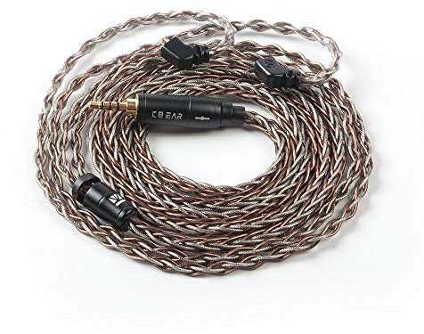 Yinyoo Cable para auriculares KBEAR KBX4905 de 0,78 mm, 2 pines, cable KS1, KS2, LARK/Robin, compatible con granos de café, esmeralda, melodía, etc