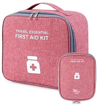 Mecctuck Medikamententasche, 2 Stück Reiseapotheke, Medikamenten Aufbewahrung, Erste Hilfe Tasche, Medizintasche Große Kapazität Notfalltasche Leer Reiseapotheke Tasche für Home Büro Reisen Outdoor