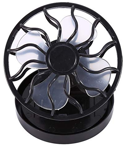 BuyWeek Mini-Solarventilator, Clip-On-Reiseventilator, tragbarer elektrischer Kühlzellenventilator für Reisen, Camping, Wandern, Kühlung