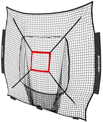BaseGoal 2,1 x 2,1 m Ersatznetz für Baseballübungen, mit Schlagzone