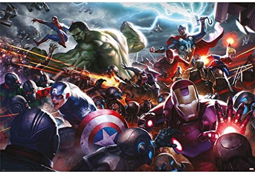 Pyramid International Marvel Poster Future Fight Heroes Assault Collage der wichtigsten Helden!