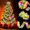 YeahBoom Weihnachtsband Lichter,10M 100 LED Glänzende Band Lichterkette,Schleife Weihnachtsbaum Lichter,Weihnachtsbaum Band,für Indoor Outdoor Weihnachtsbaumschmuck,Party,Hochzeit,Urlaubsdeko