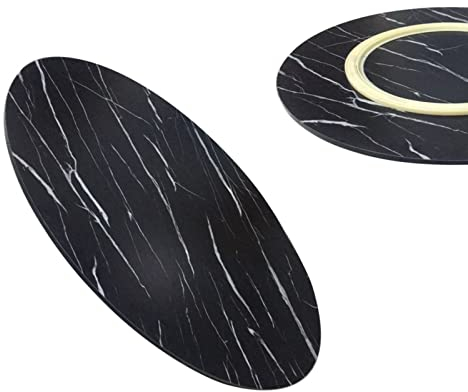 Lazy Susan Drehteller Aus Holz, Esstisch Rotierende Drehplatte, Runde Drehbare ServierPlatte, Küche Tische Drehscheibe, Glattes Drehbares Tablett, Großer Drehteller ( Color : A , Size : 60cm-24in )