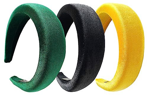 scicent Breites Haarreif für Damen mit Samt Tuchgewebe Haarband Stirnbänder für Frauen Mädchen Accessoire 3 Stück, 12808