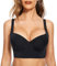 FallSweet Push Up BHs für Frauen Lace Plus Size Wide Back Underwear Longline Korsett BH (Schwarz-Glatt, 95C)