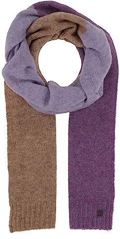 FRAAS Schal für Damen und Herren - 40 x 180 cm - gestreifter Strickschal - Strick-Stola warm und weich - für die kalte Jahreszeit - Sustainability Edition Berry