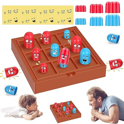 GAROMIA Tic Tac Toe Tik tak toeSpie Interaktives Tischspiele Kinder 2 Spieler Stapelbecher Spielzeug Brettspie Tischspiele Klassisches Familien Weihnachtshauspartys für Kinder Erwachsene