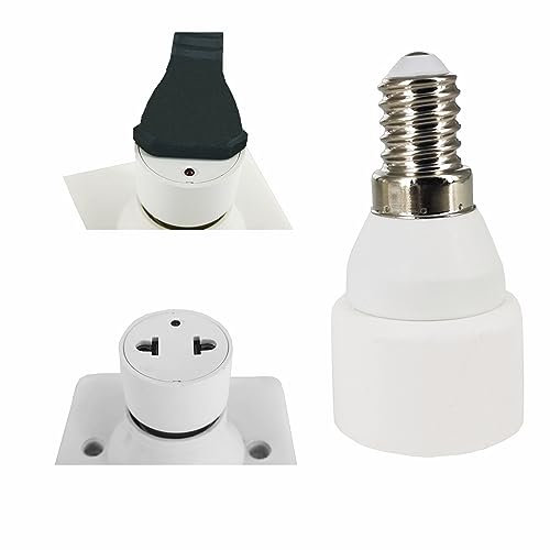 YinzPlus Adaptateur de douille de lampe Prise E14 Conversion en prise de courant 2 pièces