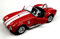 Generisch Modellauto kompatibel mit Shelby Cobra ca. 1:32 rot(weiß