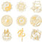 OLYCRAFT 9 Stück 4x4cm Orientalisches Thema Metallaufkleber Buddha Muster Selbstklebende Goldene Aufkleber Yin Yang Koi Metallgoldaufkleber Für DIY Harz Handwerk Telefon Wasserflasche Dekor