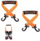 2 Pezzi Cinghie Porta Scarponi da Sci, 52,5x2,5cm Portatile Cinghie Porta Sci con Cuscinetto Antiscivolo e Fibbie a Doppia Estremità Invernale Ski Strap Accessori da Sci (Arancia)
