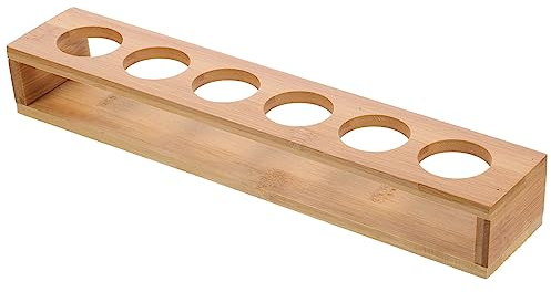 PRETYZOOM Elegante Soporte para Tazas de Madera Bandeja para Vasos de Whisky para Vasos de