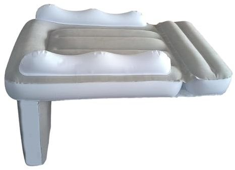 Kinder-Reisebett – 80 x 60 x 50 cm Baby-Flugzeug-Sitzverlängerung | aufblasbare aufblasbare Matratze mit Seiten | leichte Baby-Luftmatratze passend für Zug | PVC-Beflockungsgewebe Flugzeugbettmatratze
